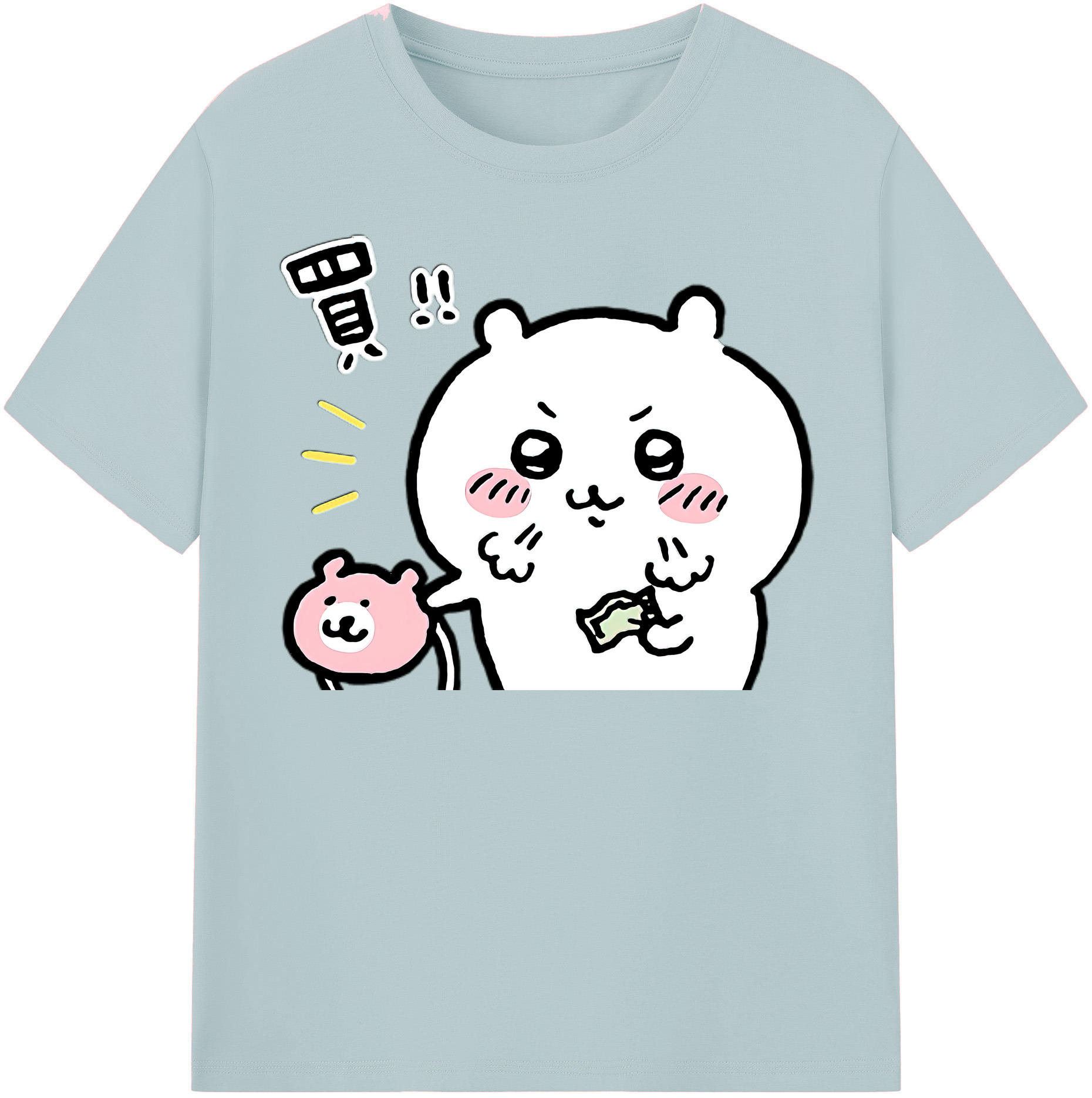 （画像用） ちいかわ ちいかわ Chii-kawa chiikawa 綿100％半袖Tシャツ（フロントプリント）